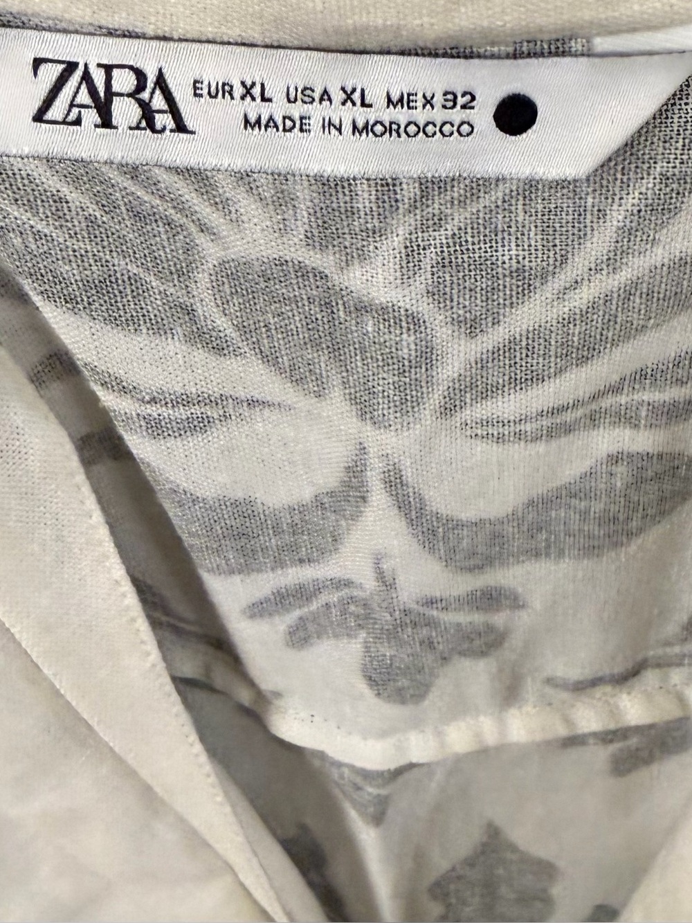 Zara Linen Blend Floral Shirt Dress Sz XL - Picture 2 of 6